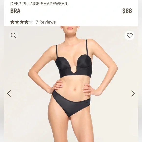 SKIMS deep plunge shapewear.